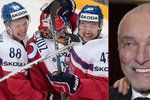 Karel Gott bedlivě sleduje zápasy české hokejové reprezentace.