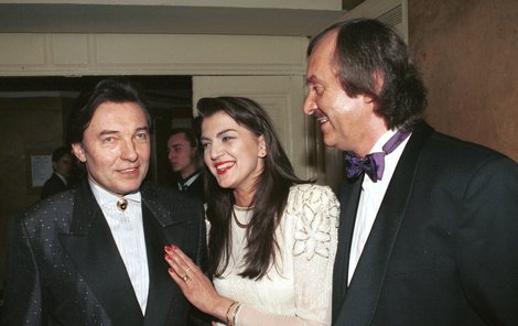 1993: Martina (ještě s dívčím příjmením Zbořilová) s tehdejším partnerem Karlem Gottem.