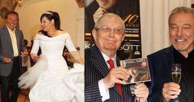 Karel Gott nechyběl na svatbě Csákové, vzpomíná na něj i Jiří Suchý.