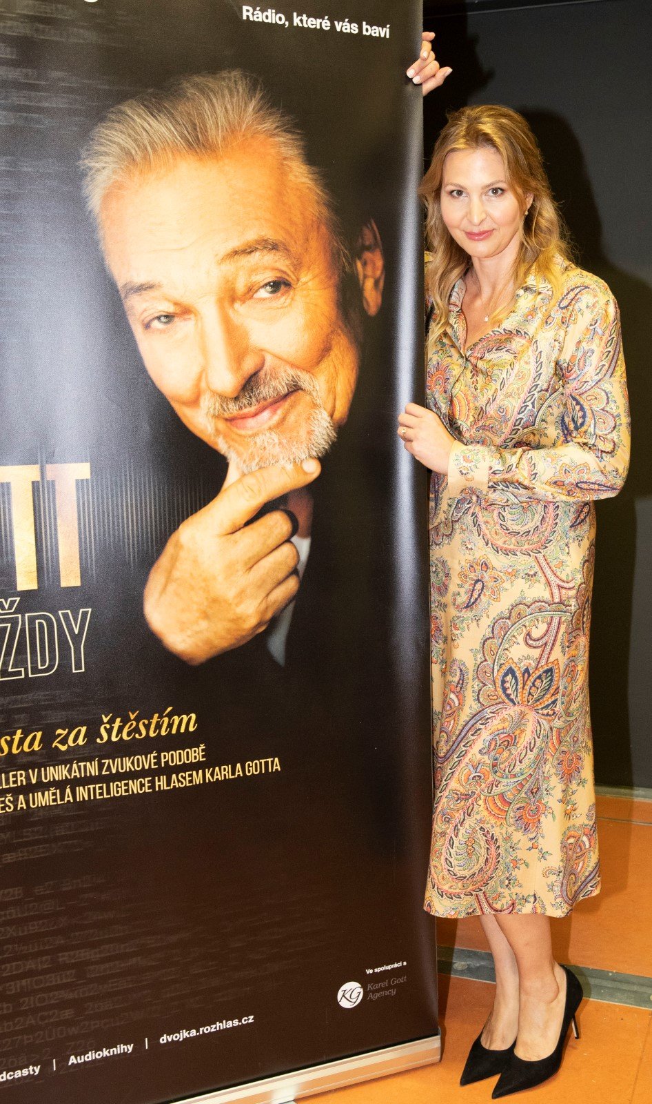 Vdova Ivana Gottová na představení audioknihy Karla Gotta.