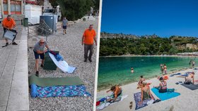 V chorvatském letovisku Gradac nekompromisně likvidují osušky, které na pláži zůstanou přes noc.