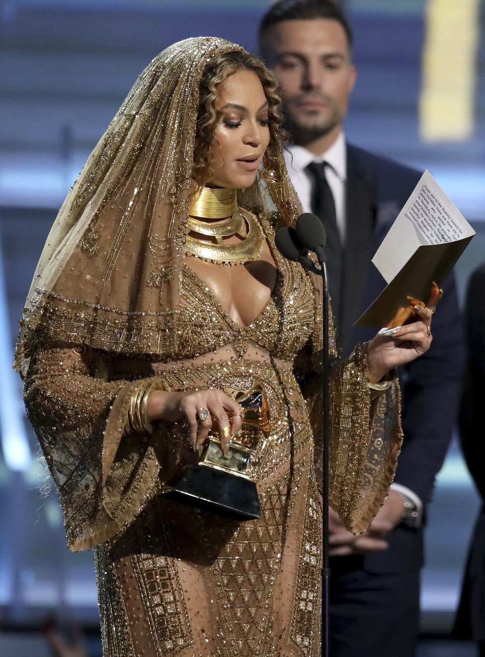 Beyonce na předávání cen Grammy.