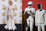 Beyonce zaujala svými květovými šaty, Duft Punk zase kosmonautskými obleky.