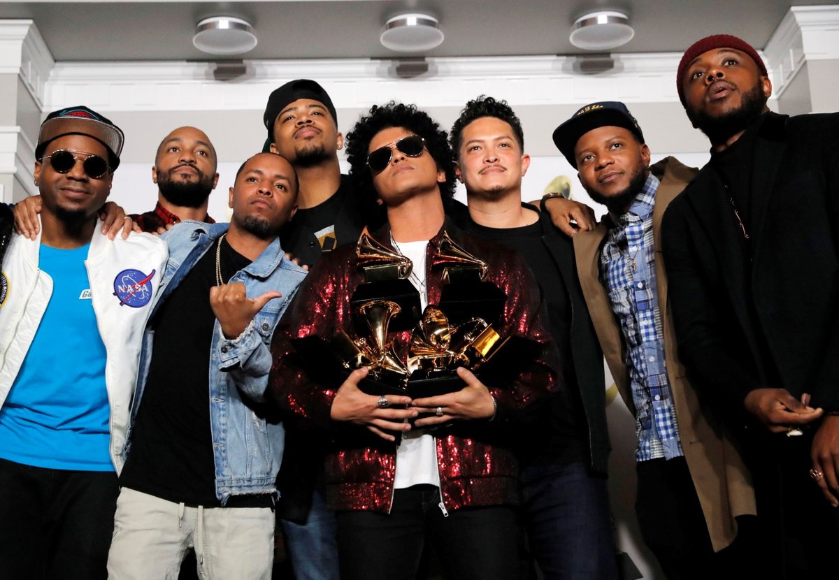 Bruno Mars ovládl ceny Grammy, má album, píseň i nahrávku roku