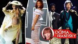 Módní nářez na Grammy: Jagger v županu, Rihanna v pěně 
