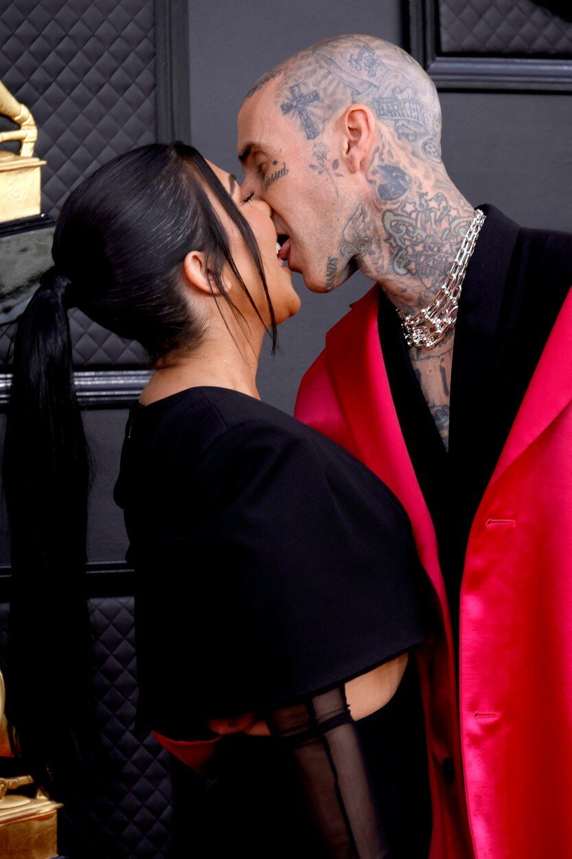 Grammy 2022 - Kourtney Kardashian a Travis Barker