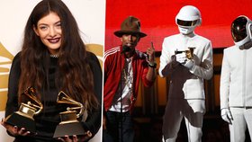 Vítězka píně roku Lorde a absolutní vítězové Grammy Daft Punk