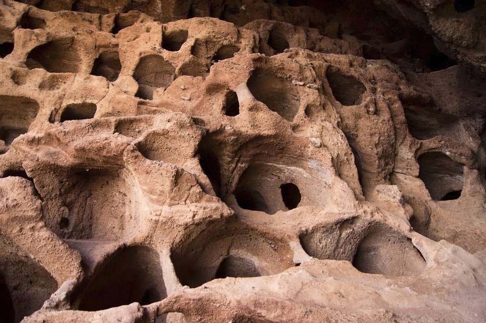 Historické sýpky původních obyvatel, kteří na Gran Canaria žili před příchodem Španělů