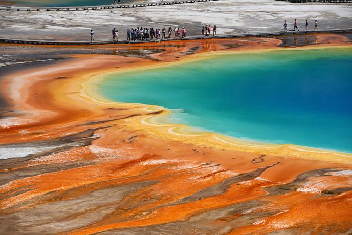 Horké vřídlo Grand Prismatic Spring