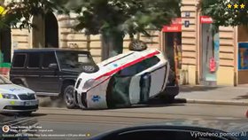 Grand Turek Auto: AI rekonstrukce poslancovy nehody.