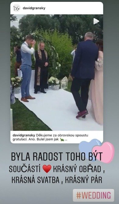 Podle Elis byla radost se svatby Davida Gránského účstnit