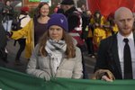 Greta Thunbergová na protestu proti soukromým tryskáčům (27. 1. 2024)