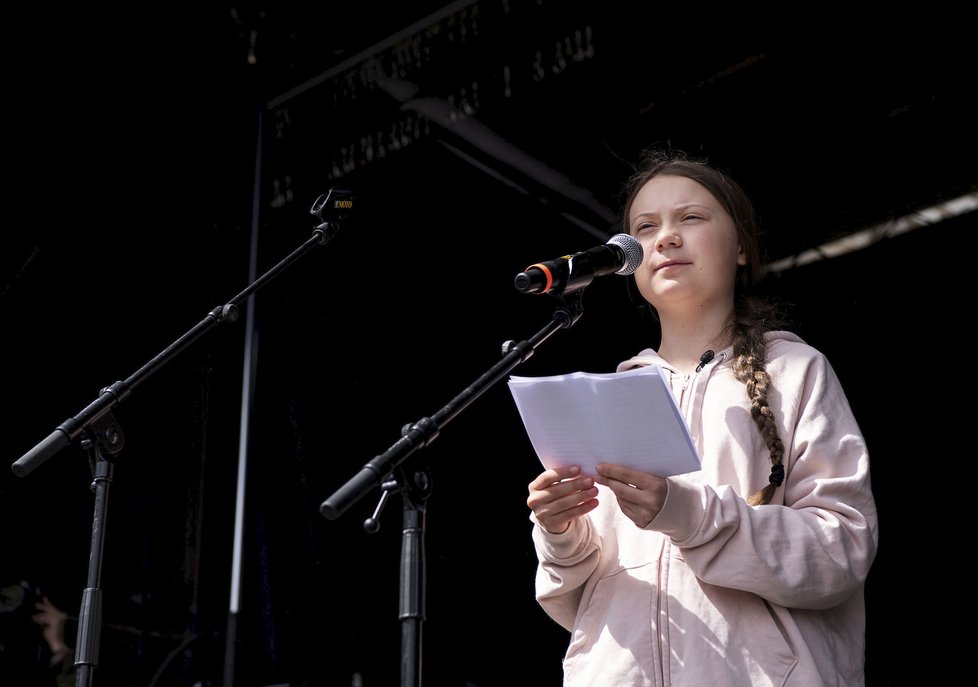 Mladá švédská aktivistka Greta Thunbergová