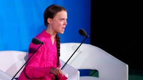 Greta Thunbergová přednesla emotivní projev na klimatickém summitu v New Yorku