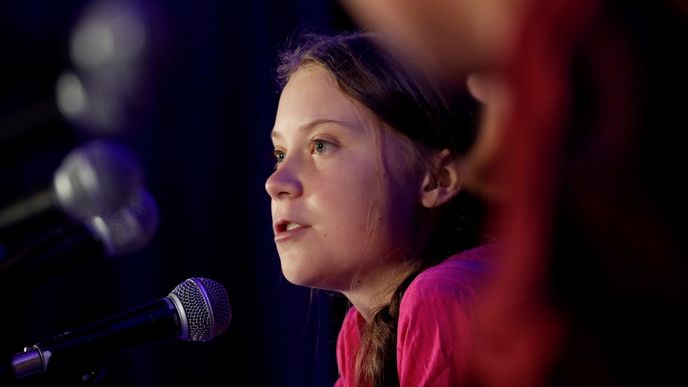 Aktivistka Greta Thunberg na summitu OSN.