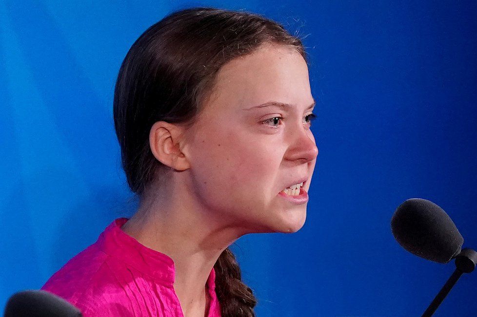 Aktivistka Greta Thunberg na summitu OSN