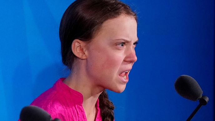 Aktivistka Greta Thunberg na summitu OSN.