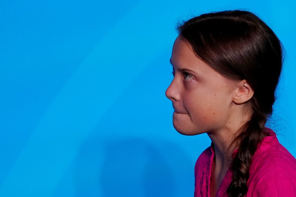 Aktivistka Greta Thunberg na summitu OSN.