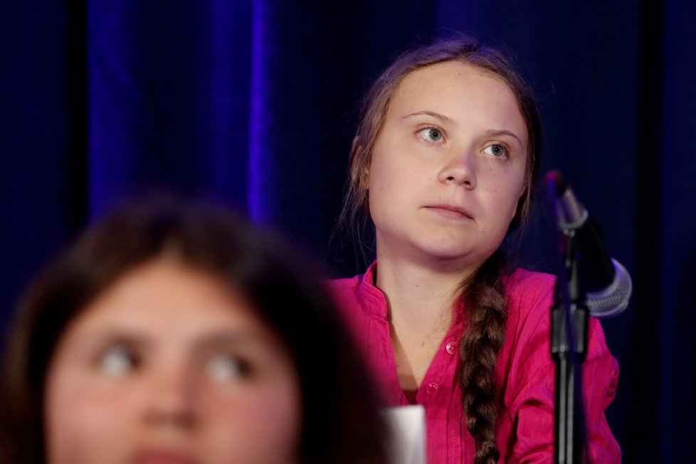 Aktivistka Greta Thunberg na summitu OSN.