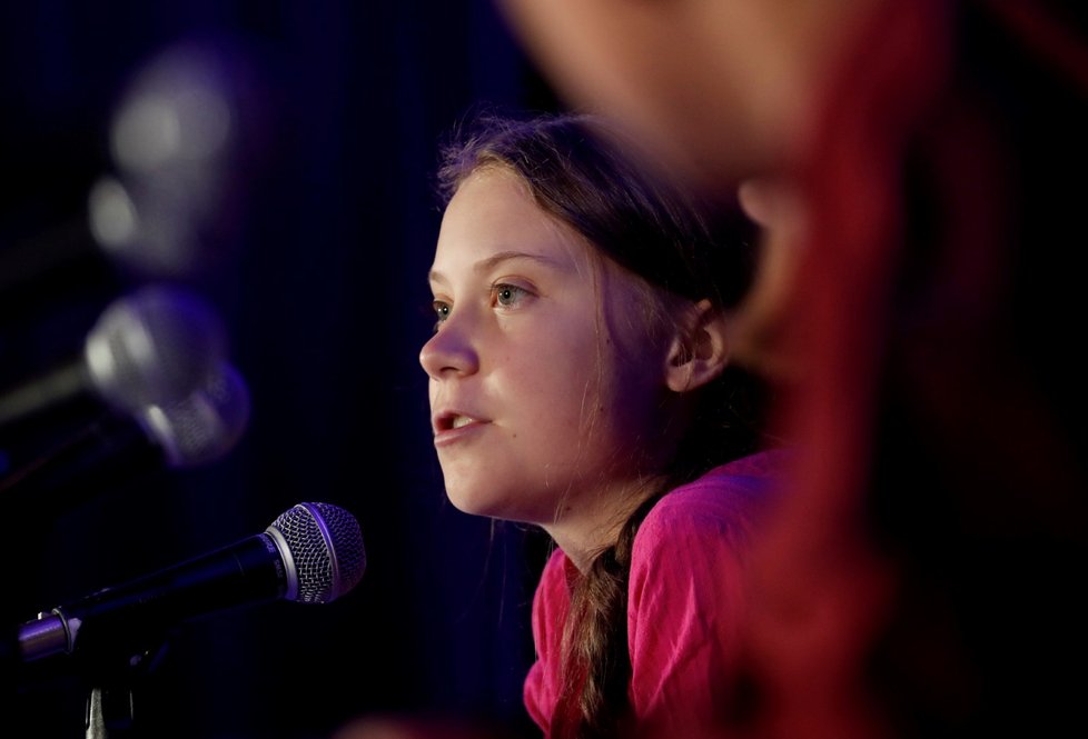 Aktivistka Greta Thunberg na summitu OSN