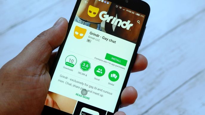 Grindr, seznamovací aplikace pro gaye - ilustrační snímek