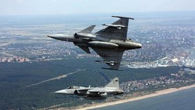 Česká flotila gripenů čítá 14 strojů. Jejich pronájem stojí 1,7 miliardy korun ročně.