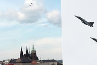 VIDEO: Bojové stíhačky pročísly oblohu nad Prahou! Nacvičovaly nouzový zásah, podívejte se