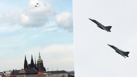 Nad Prahou se prohnaly stíhačky Gripen. Nacvičovaly nouzový zásah. (ilustrační foto)