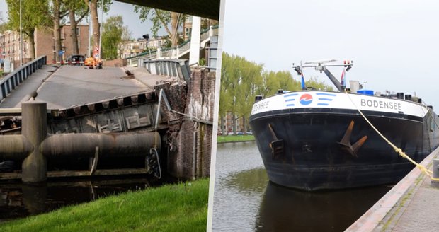 Českého kapitána (59) v Nizozemsku sebrala policie. Lodí zničil důležitý otočný most