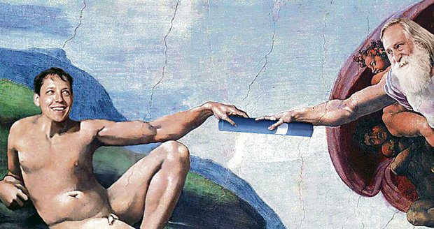 Zrození Grosse neboli Adama podle grafika aTeo