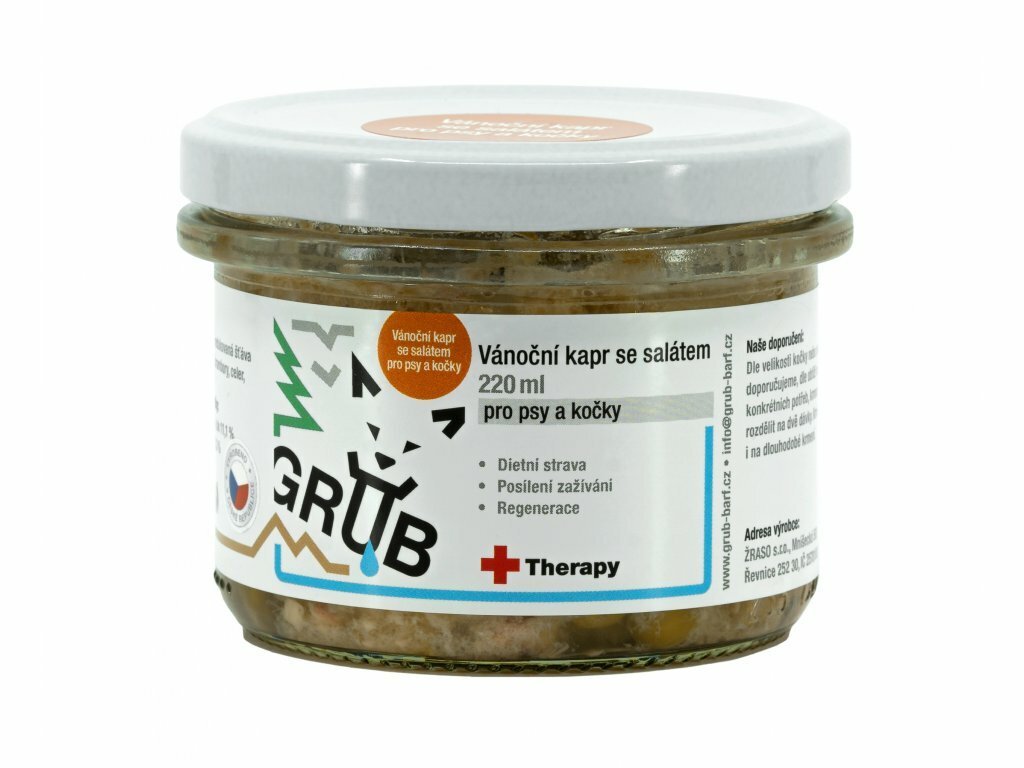 GRUB BARF, VÁNOČNÍ KAPR SE SALÁTEM, 220 ML