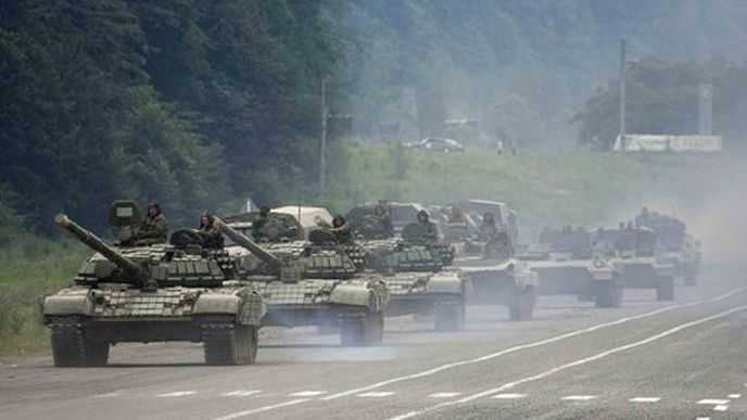 Ruské jednotky míří ke Gruzii