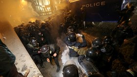 Protesty v Gruzii proti zákonu o zahraničních agentech (8. 3. 2023)