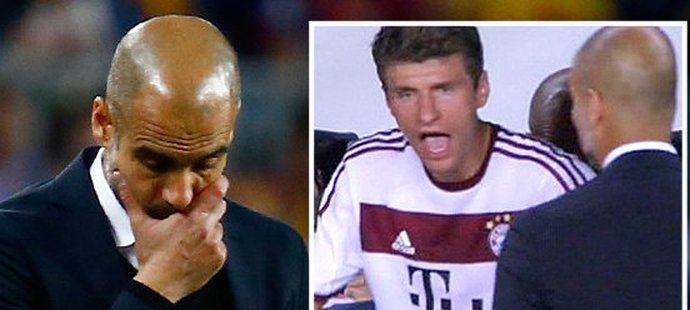 Trenér Bayernu Pep Guardiola byl po prohře 0:3 na půdě Barcelony hodně kritizovaný, během zápasu měl slovní přestřelku s Thomasem Müllerem