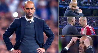 Podrážděný Pep: Házel lahví, burcoval Robbena, měnil taktiku