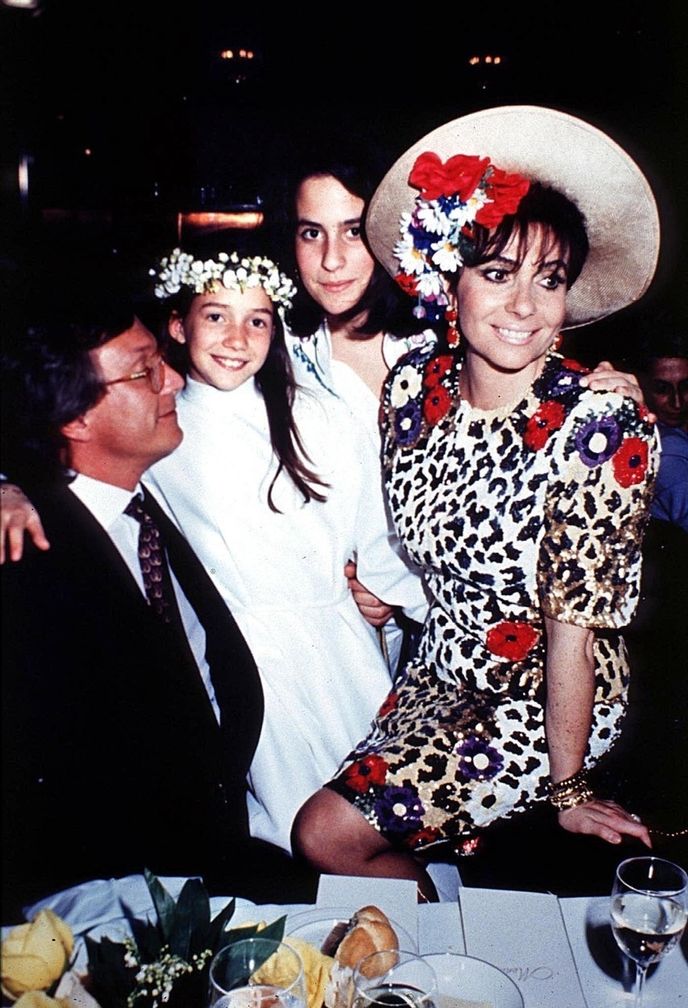 Patrizia Reggiani, Maurizio Gucci a jejich dvě dcery Alessandra a Allegra.