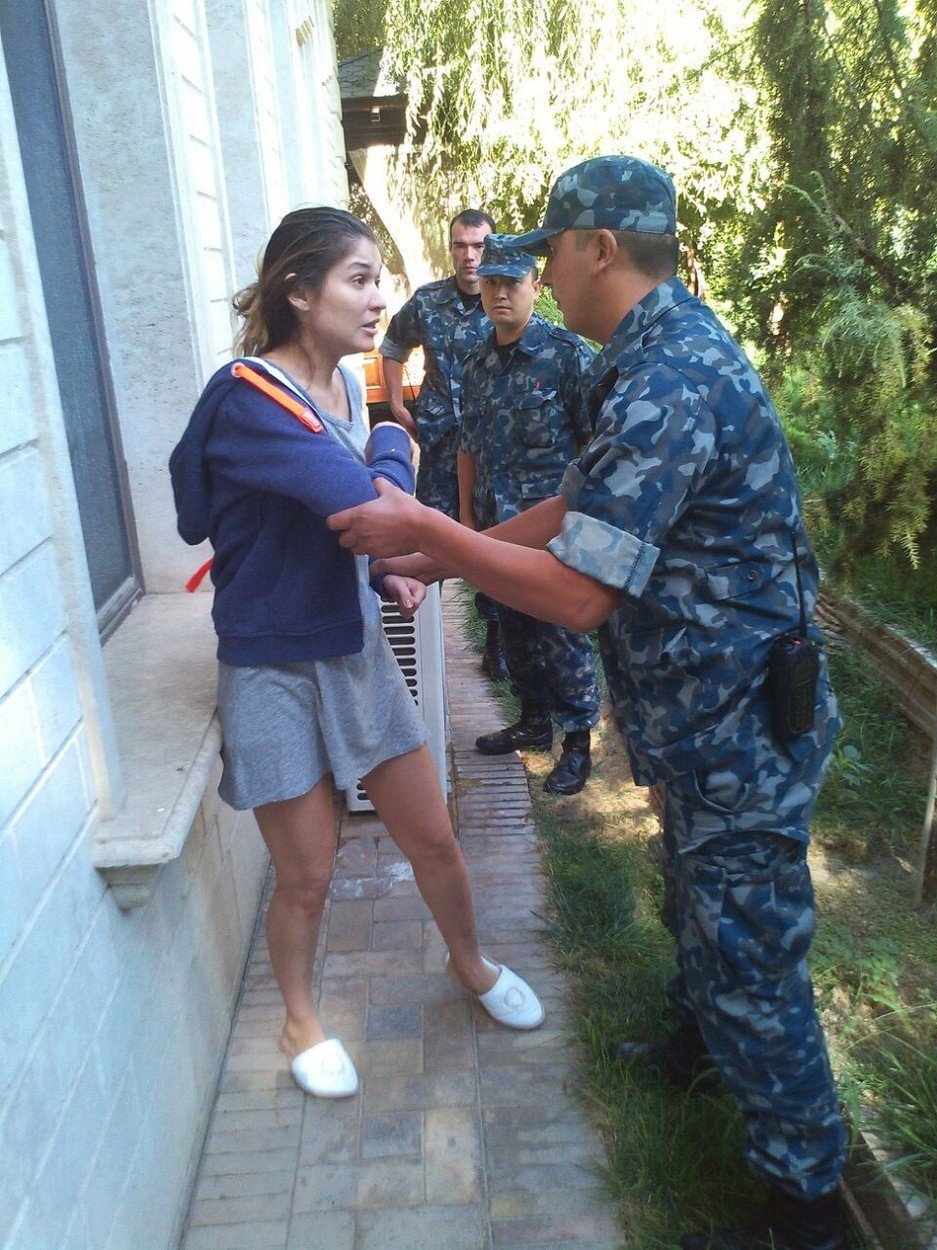 Zatčení dcery exprezidenta Karimova Gulnary, snímek by měl podle úřadů pocházet z roku 2014.