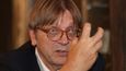 Belgický expremiér a šéf frakce ALDE v europarlamentu Guy Verhofstadt zavítal do Prahy.