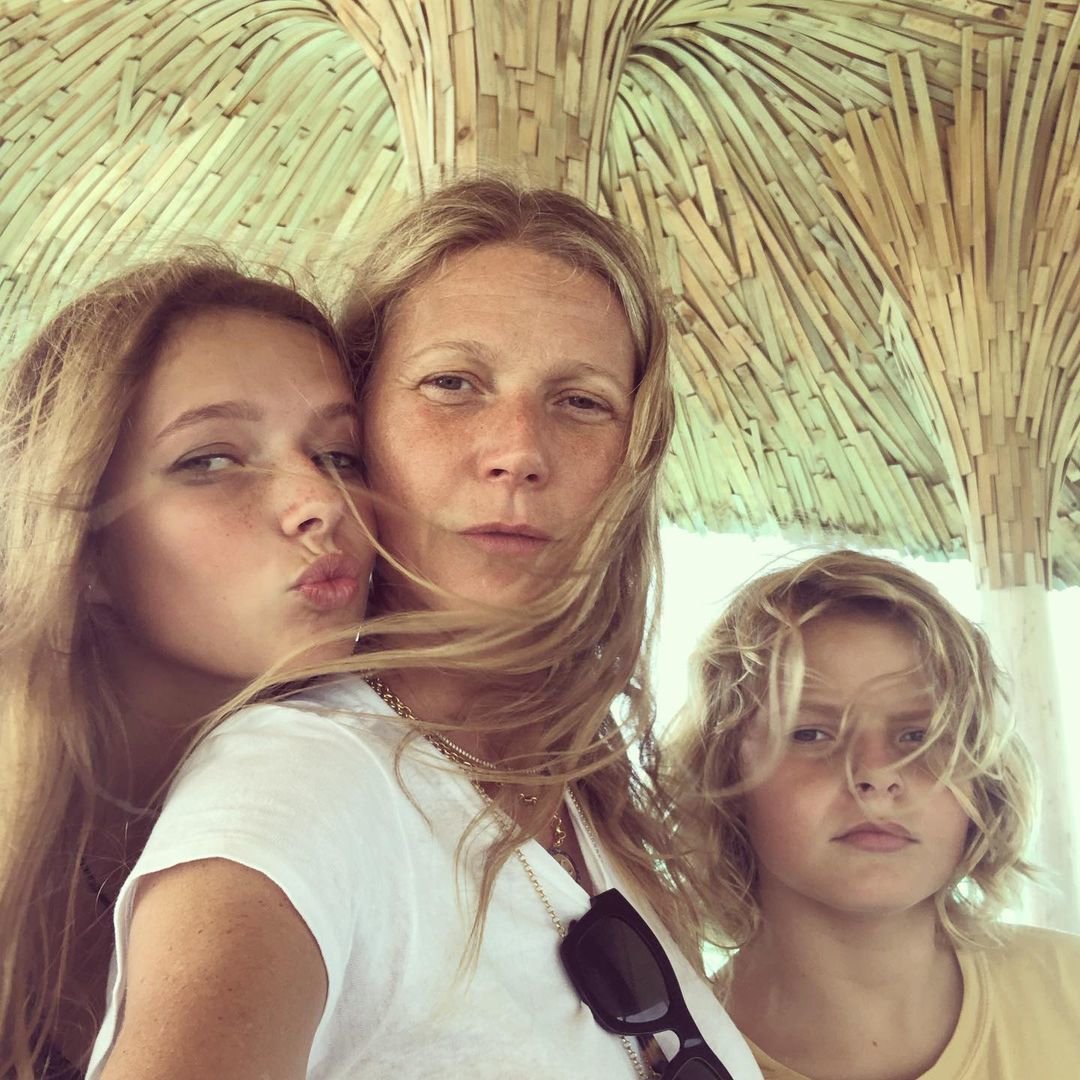 Gwyneth a její děti Apple a Moses Martinovi.