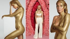 Nestárnoucí Gwyneth Paltrowová oslavila kulaté 50. narozeniny: Nahotou a pokrytá zlatem!