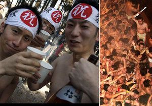 Bizarní japonský festival Hadaka Matsuri. Tisíce mužů se při něm rvou o dřevěné tyčinky!