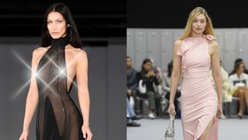 Sestry Hadidovy na týdnu módy v Paříži: Bella vítězí o prsa!