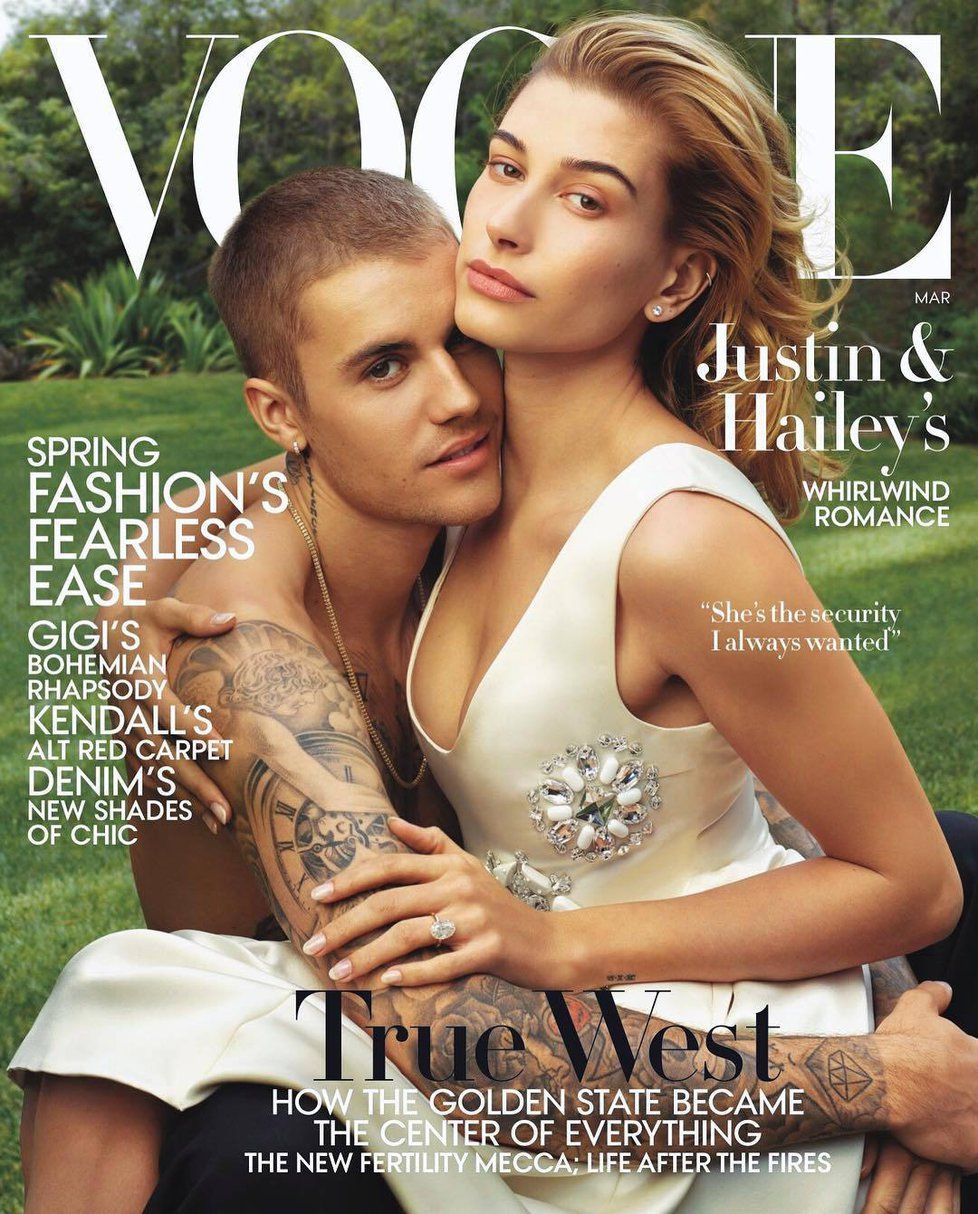 Hailey Baldwinová a Justin Bieber ve Vogue