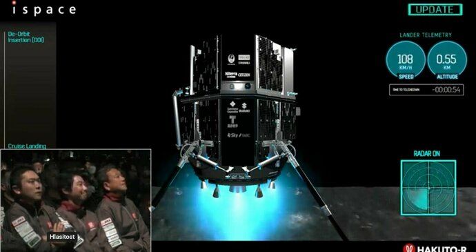 Dramatické přistávání měsíční sondy Hakuto-R.