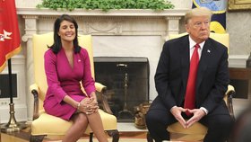 Velvyslankyně OSN za USA Haley podle Trumpa končí.