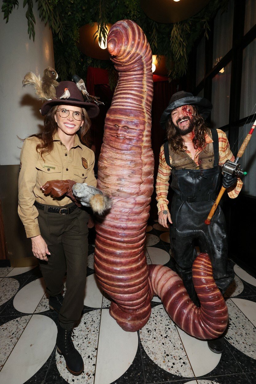 Heidy Klum v masce červa na letošním Halloweenu