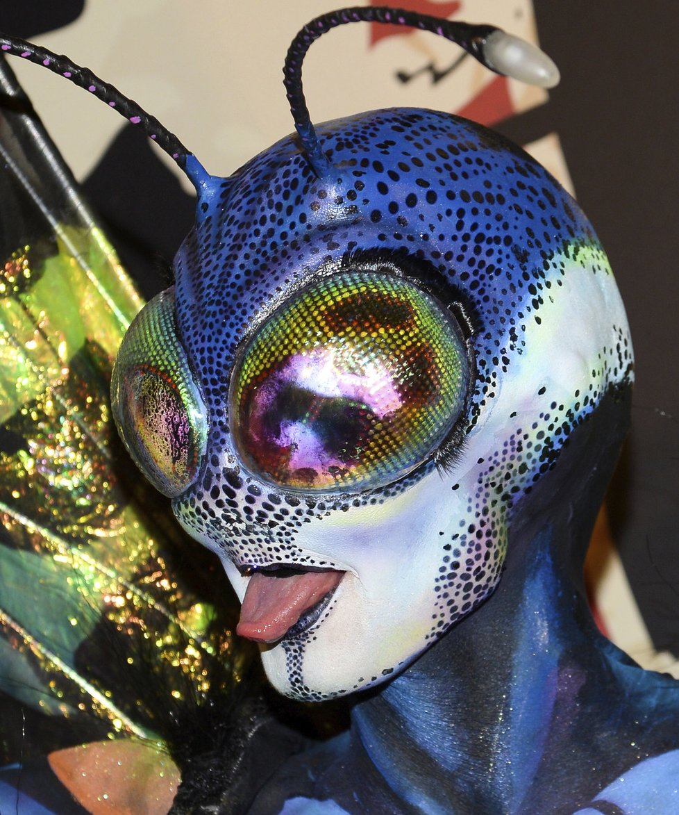 Kdo se ukrýval v kostýmu mimozemšťanky? Modelka Heidi Klum.
