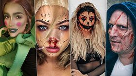 Halloweenské kostýmy hvězd vás dostanou: Zbitá Peštová, zombie Kraus a hrášek Jasmina!