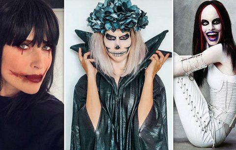 Slavné krásky na Halloween! Kdo se skrývá pod maskou kostlivce či Marilyna Mansona? 