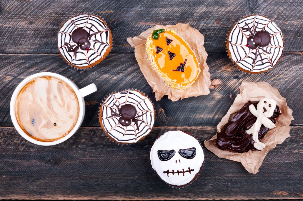 Halloweenské cupcakes